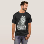 T-shirt Équipe de chiens Husky (Devant entier)