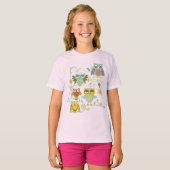 T-shirt Équipe de chouettes (Devant entier)