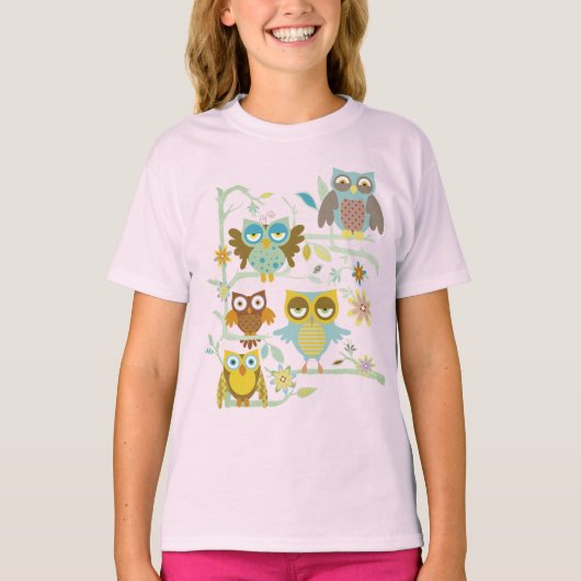 T-shirt Équipe de chouettes (Devant)