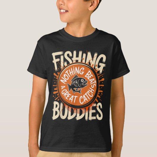 T-shirt Équipe de copains de pêche amis pêcheurs Ch (Devant)