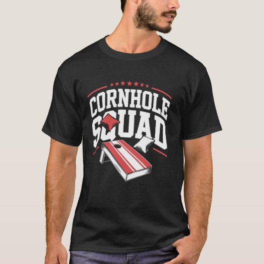 T-shirt Équipe de Cornhole Drôle Équipe de Cornhole (Devant)