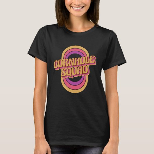 T-shirt Équipe de Cornhole Squad Sack Jetant Une Citation  (Devant)