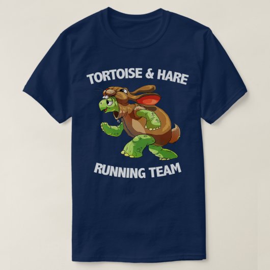 T-shirt Équipe de course de lièvre tortue (Design devant)