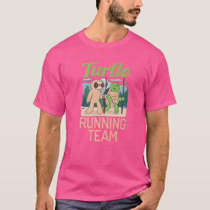 T-shirt Équipe de course de tortue Sloth Slow Lifestyle Hu
