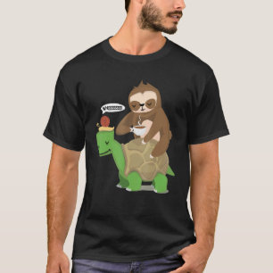 T-shirt Équipe de course Sloth Snail Turtle Piggyback Slo