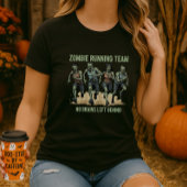 T-shirt Équipe de course Zombie d'Halloween Aucun cerveau