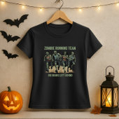 T-shirt Équipe de course Zombie d'Halloween Aucun cerveau