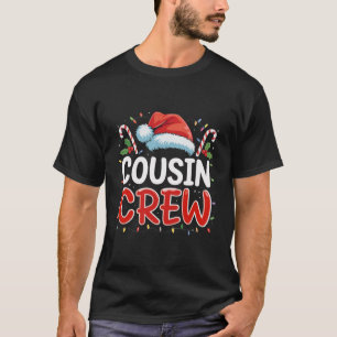 T-shirt Équipe de Cousin de Noël Chapeau de Père Noël