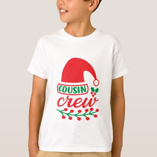 T-shirt Équipe de cousins de Noël (Devant)