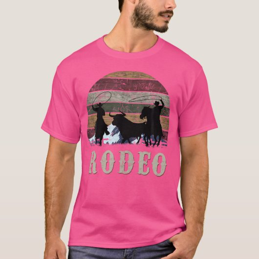 T-shirt Équipe de cow-boys de rodéo Roping Horse Riding Bl (Devant)