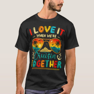 T-shirt Équipe de croisière 2026 J'adore quand on fait une