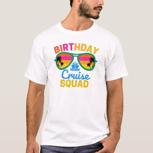 T-shirt Équipe de croisière d'anniversaire (Devant)