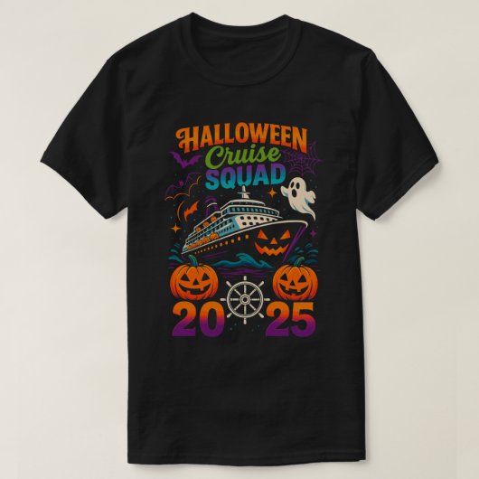 T-shirt Équipe de croisière d'Halloween 2025 à jumelage (Design devant)