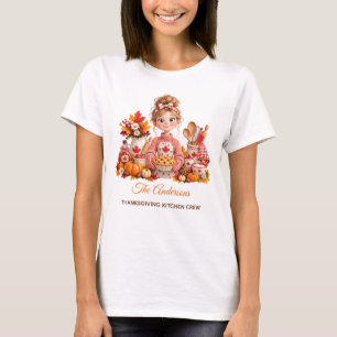 T-shirt Équipe de cuisine canadienne de Thanksgiving perso