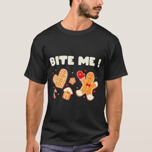 T-shirt Équipe de cuisson de biscuits Bite Me Vacances Gât (Devant)