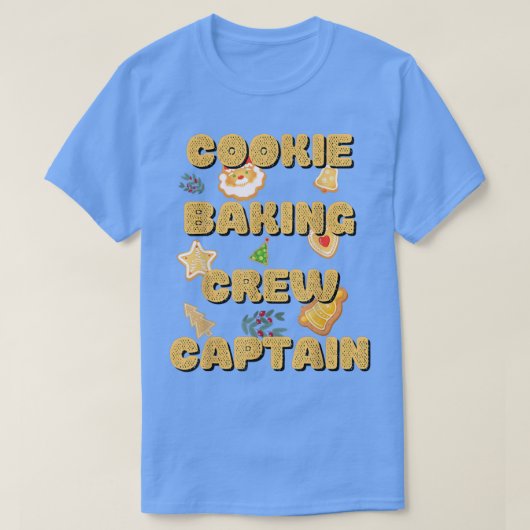 T-shirt Équipe de cuisson de biscuits Capitaine Tester Mat (Design devant)