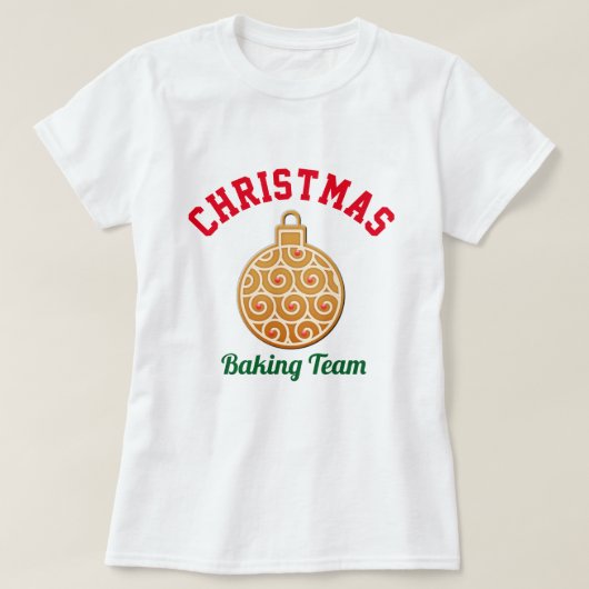 T-shirt Équipe de cuisson de Noël (Design devant)
