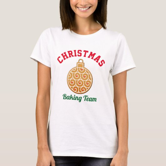 T-shirt Équipe de cuisson de Noël (Devant)