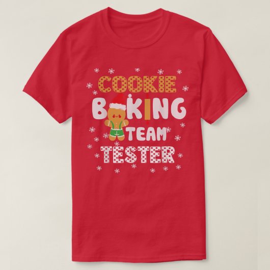 T-shirt Équipe de cuisson de Noël Cookie Baking Team Capit (Design devant)