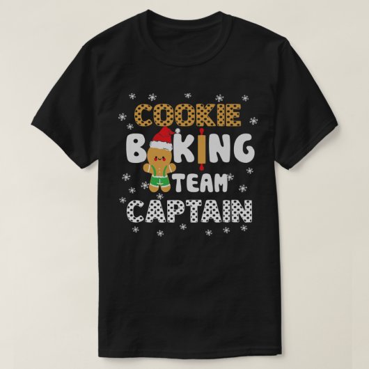 T-shirt Équipe de cuisson de Noël Cookie Baking Team Capit (Design devant)