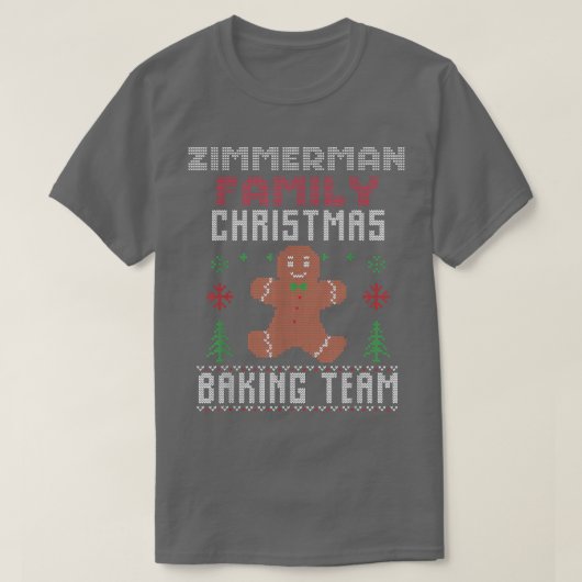 T-shirt Équipe de cuisson de Noël de la famille Zimmerman (Design devant)