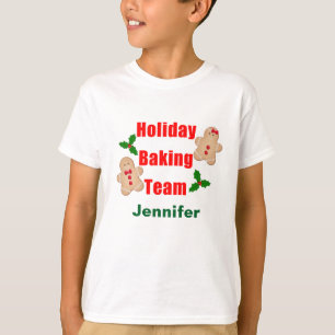 T-shirt Équipe de cuisson de vacances Cookies Pain d'épice