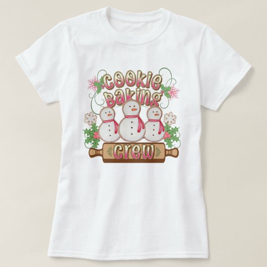 T-shirt Équipe de cuisson des biscuits (Design devant)