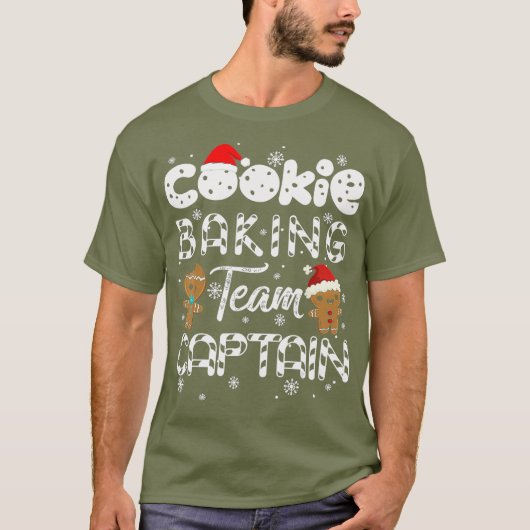 T-shirt Équipe de cuisson des biscuits Capitaine Gingerbre (Devant)