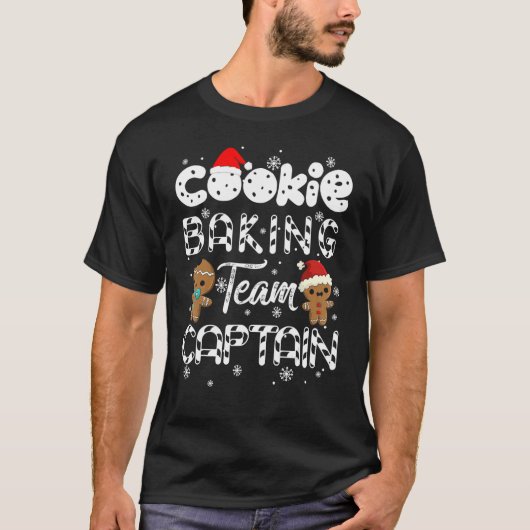 T-shirt Équipe de cuisson des biscuits Capitaine Gingerbre (Devant)