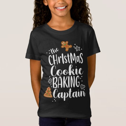 T-Shirt Équipe de cuisson des biscuits de Noël Capitaine d (Devant)