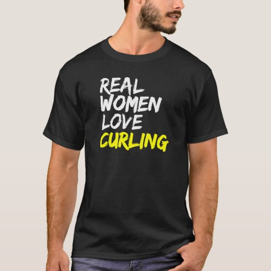 T-shirt Équipe de curling bavaroise Véritable femme Aime l (Devant)