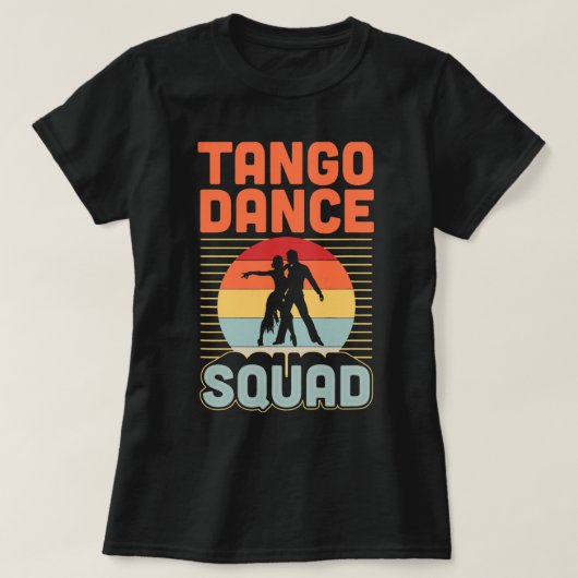 T-shirt Équipe de danse du tango correspondant École de da (Design devant)