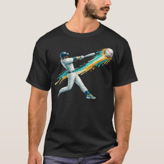 T-shirt Équipe de dégoulinade de baseball pour garçons et 