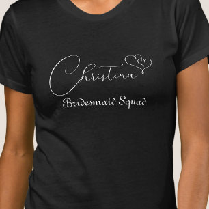T-shirt Équipe de demoiselles d'honneur personnalisée écri