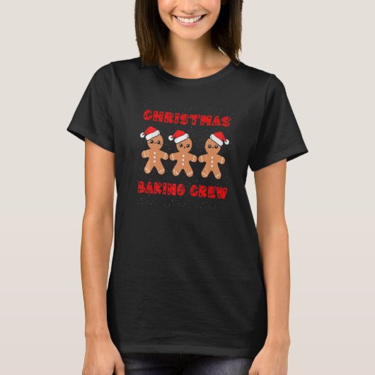 T-shirt Équipe de fabrication de biscuits de Noël avec des (Devant)