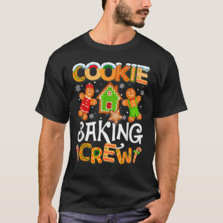 T-shirt Équipe de fabrication de biscuits de Noël en famil