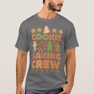 T-shirt Équipe de fabrication de biscuits de Noël en famil