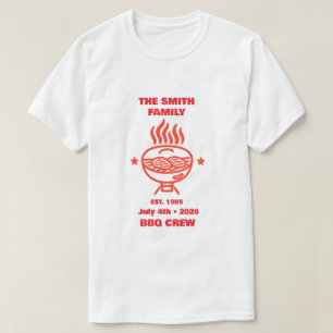 T-shirt Équipe de famille BBQ de jardin pour le 4 juillet