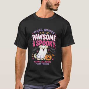 T-shirt Équipe de fantômes de chien d'Halloween (2)