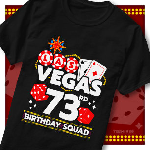 T-shirt Équipe de fête au casino pour le 73e anniversaire