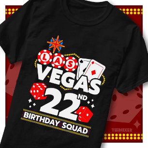 T-shirt Équipe de fête au casino pour les 22 ans de Vegas