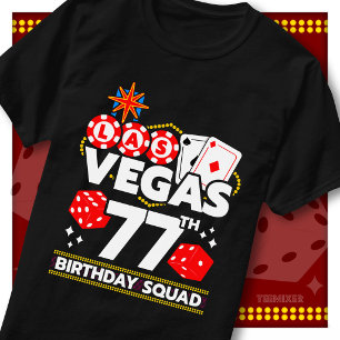 T-shirt Équipe de fête au casino pour les 77 ans de Vegas