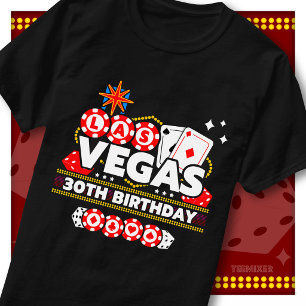 T-shirt Équipe de fête d'anniversaire des 30 ans à Las Veg