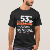 T-shirt Équipe de fête d'anniversaire des 53 ans Signe de (Devant)