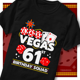 T-shirt Équipe de fête de casino pour les 61 ans de Vegas