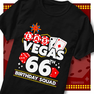 T-shirt Équipe de fête de casino pour les 66 ans de Vegas