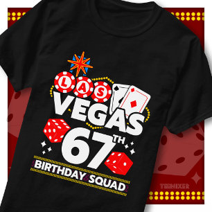 T-shirt Équipe de fête de casino pour les 67 ans de Vegas