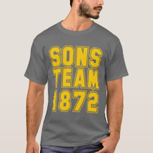 T-shirt Équipe de fils - gris-foncé
