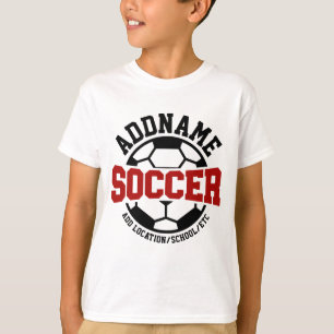 T-shirt Équipe de foot-ball personnalisée AJOUTER NOM Tie-