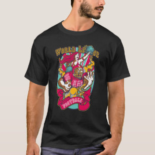 T-shirt Équipe de football de la Ligue mondiale de jeux ta